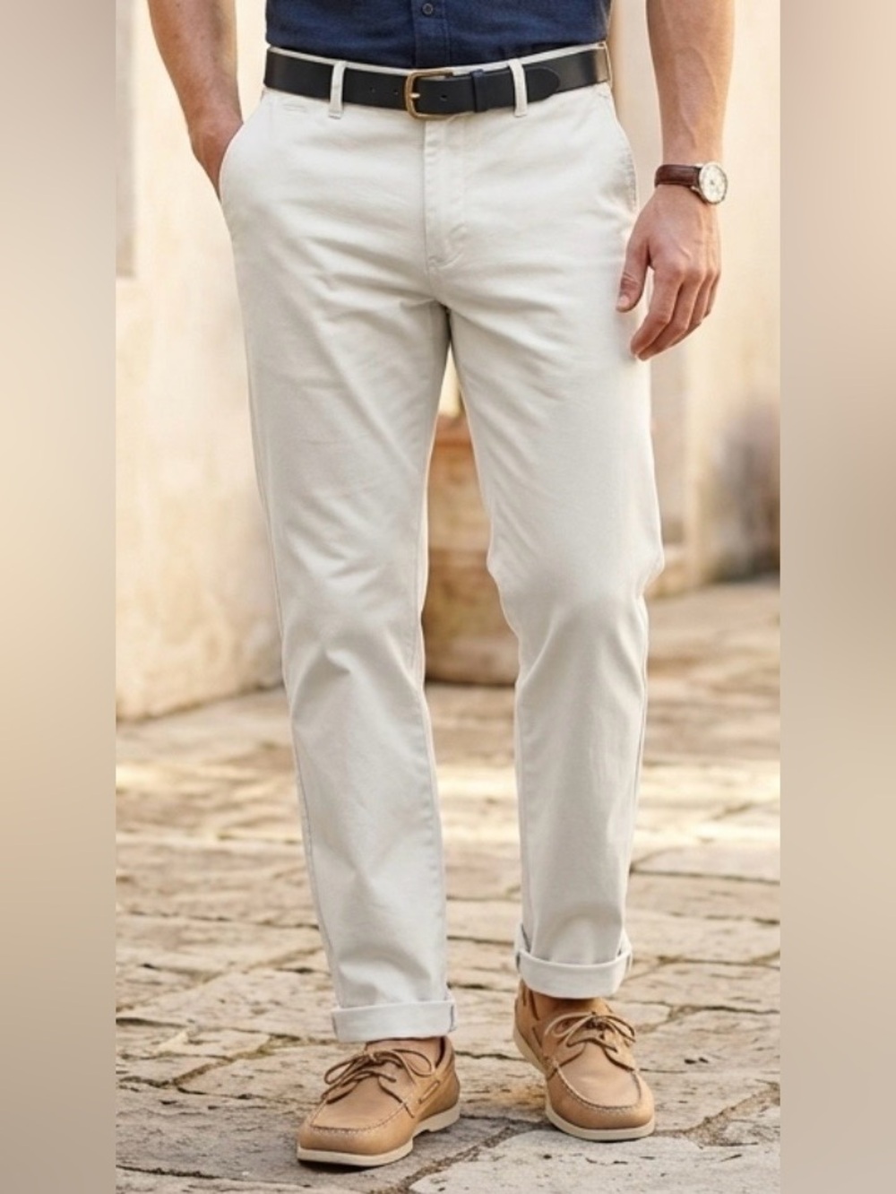 Dockers White 100% Cotton Men's Chino Pants Size 36” x 32”